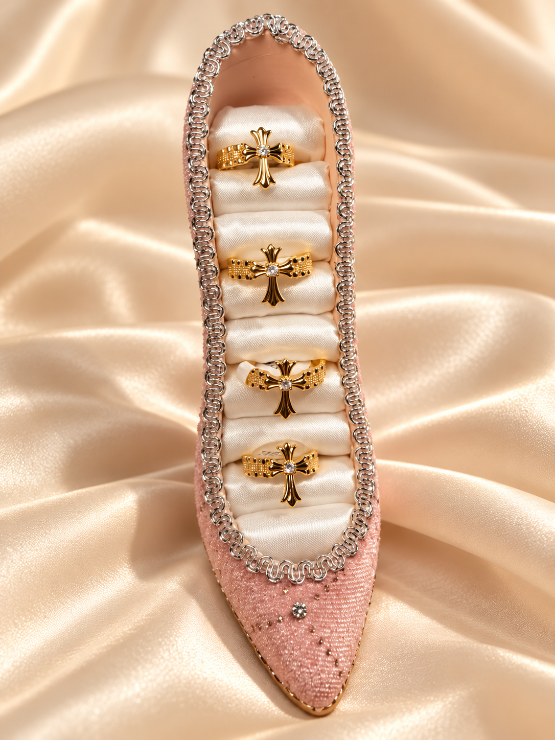 Dainty Faith Cross Ring – 18K Gold Plated