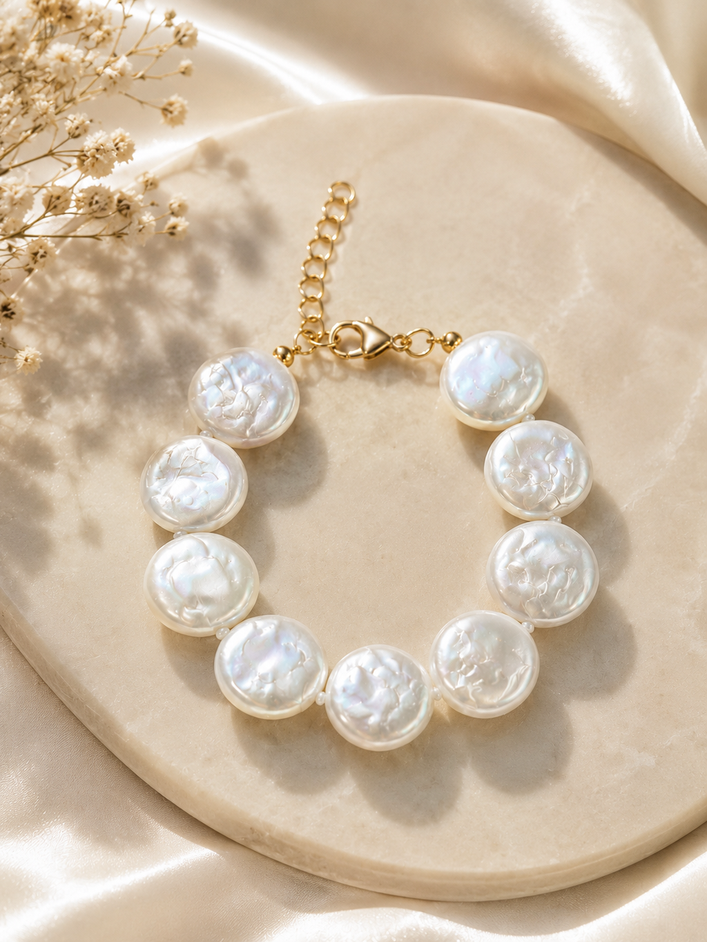 Aurora Coin Pearl Bracelet