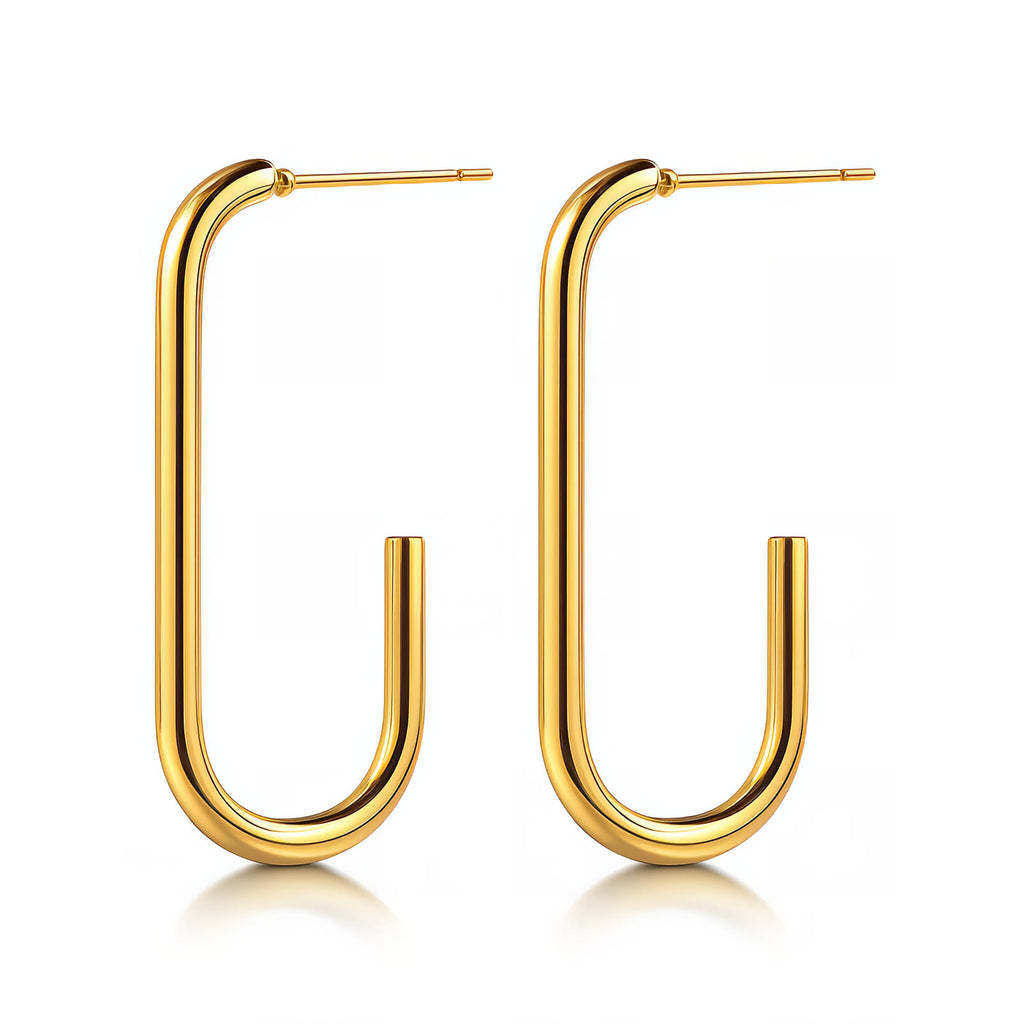 Modern Gold Drop Earrings