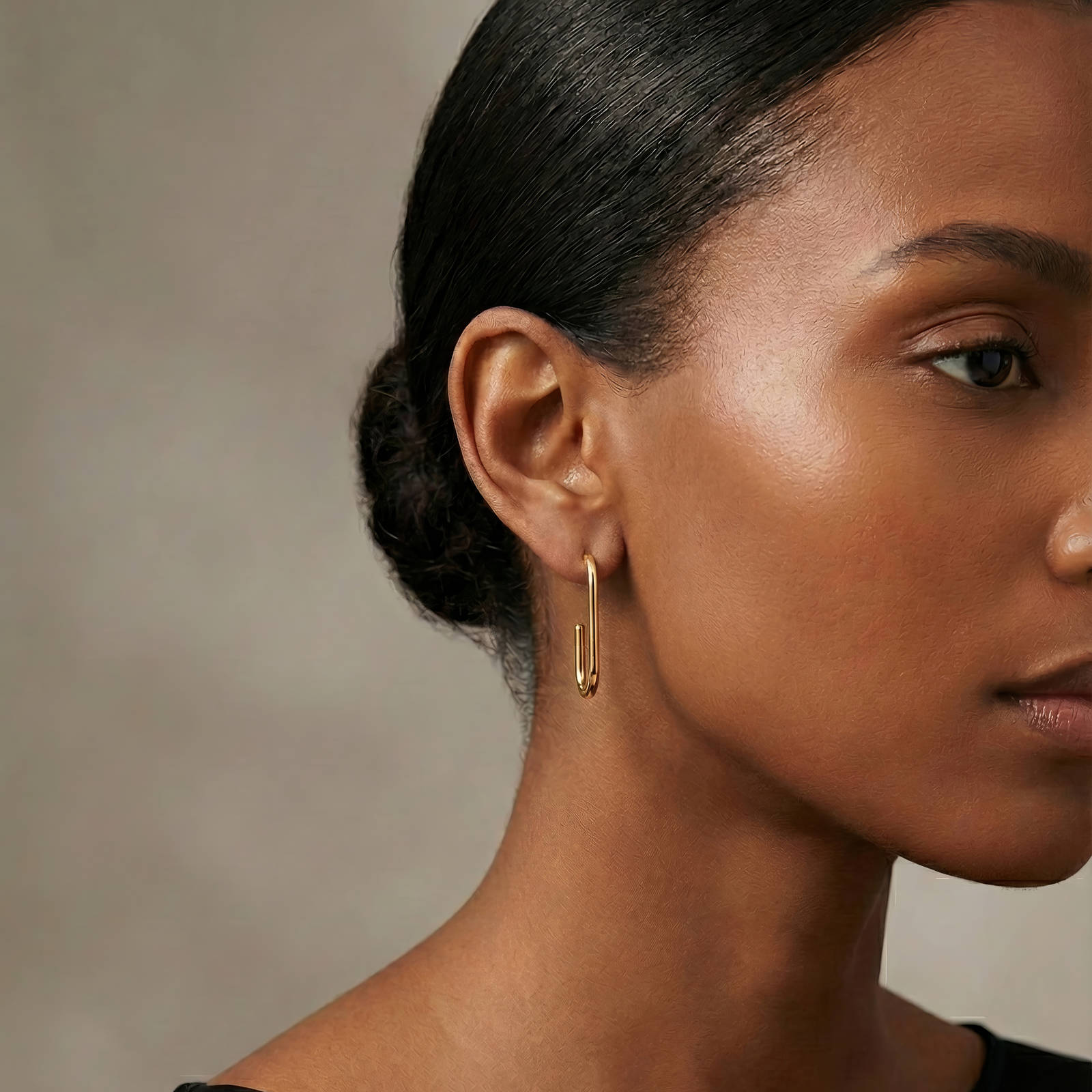 Modern Gold Drop Earrings