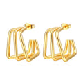 Golden Geometry Statement Earrings
