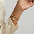 Golden Heart Charm Bracelet