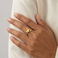 Golden Butterfly Ring
