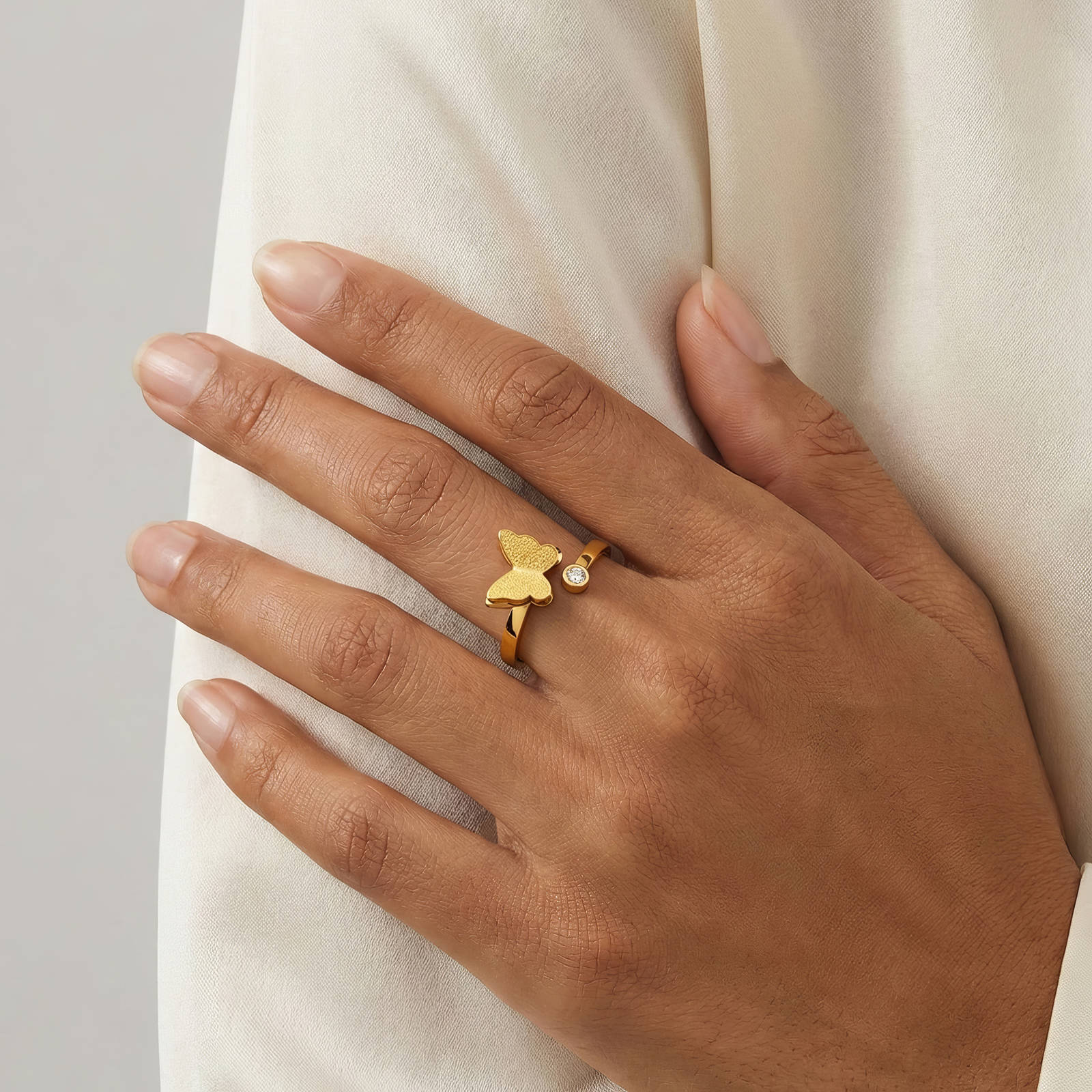 Golden Butterfly Ring