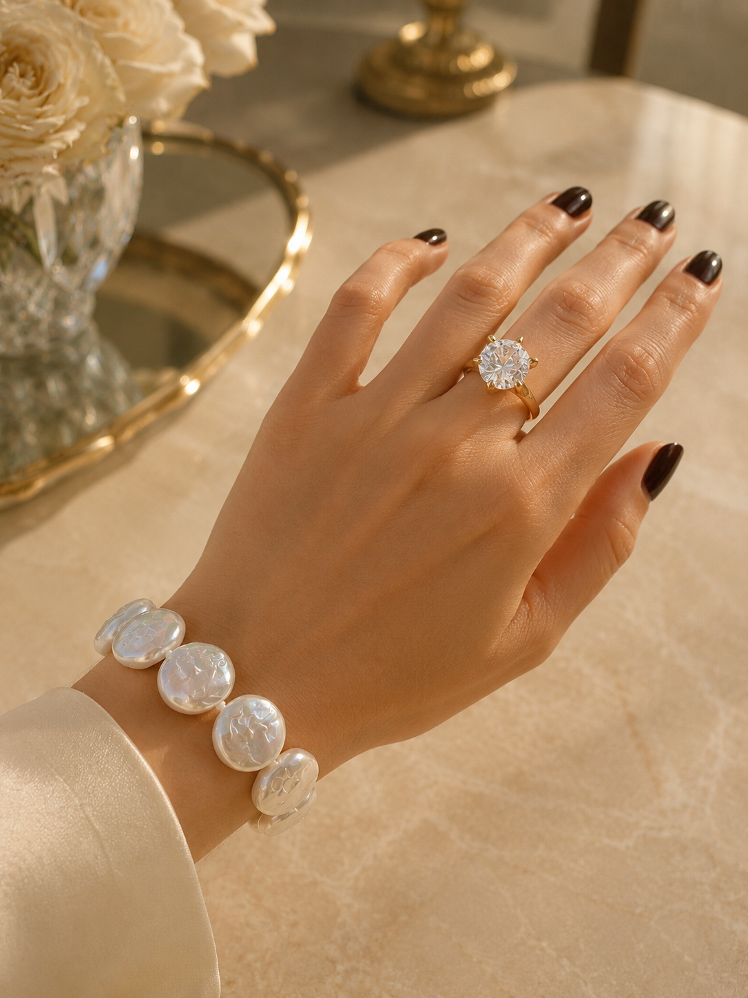 Aurora Coin Pearl Bracelet