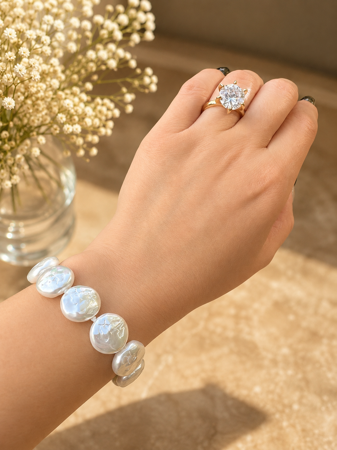 Aurora Coin Pearl Bracelet