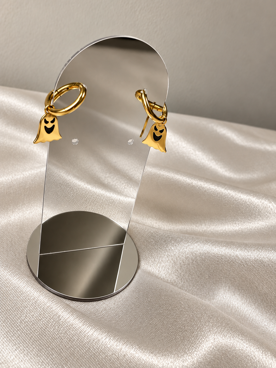 👻 18K Gold Plated Halloween Ghost Pendant Earrings