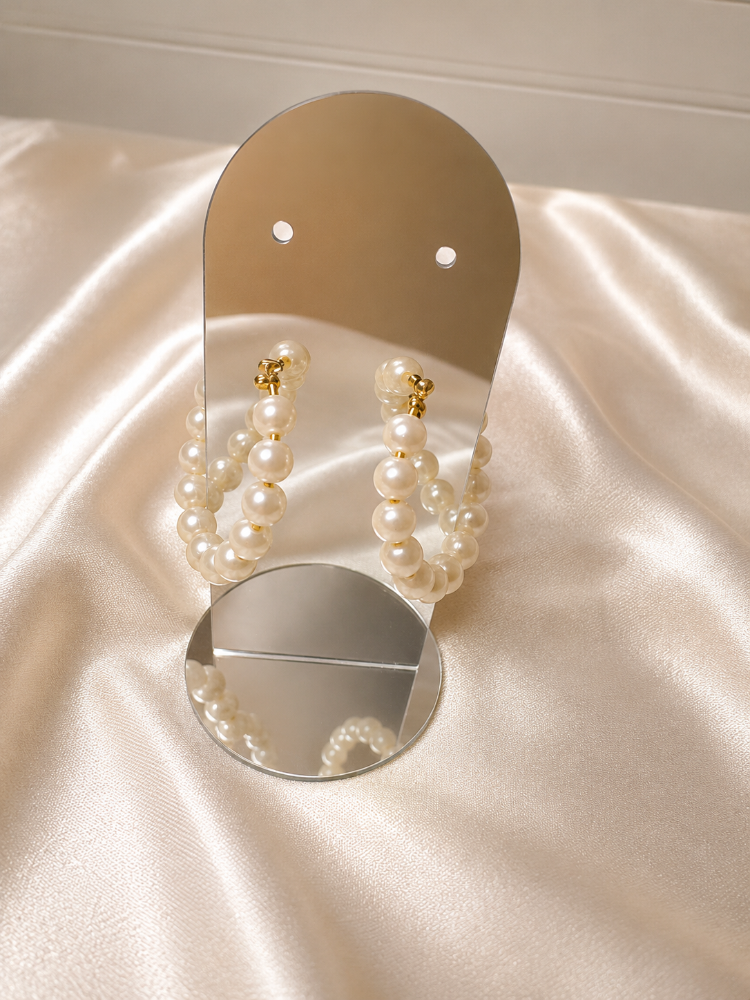 Camille Pearl Hoop Earrings