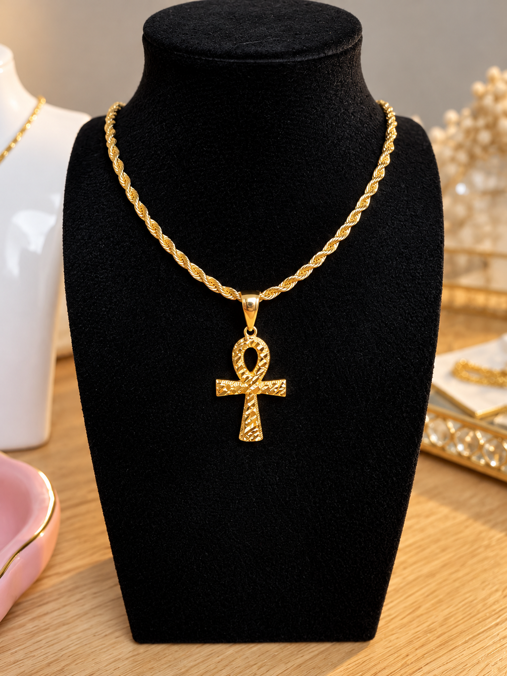 Ankh Faith Necklace – 18K Gold Plated