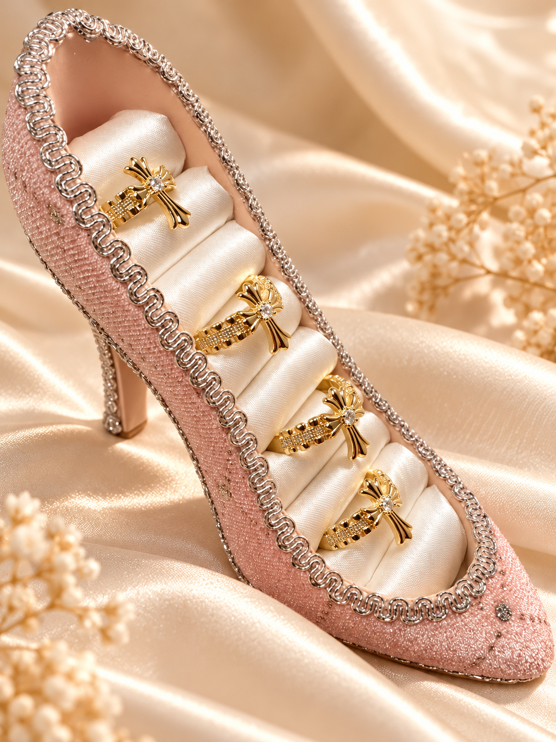 Dainty Faith Cross Ring – 18K Gold Plated