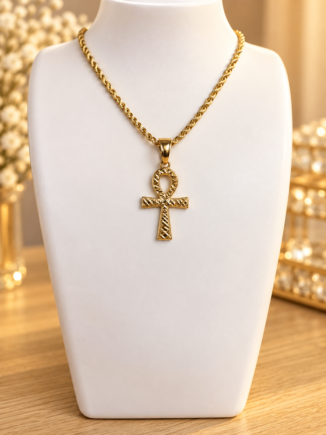Ankh Faith Necklace – 18K Gold Plated