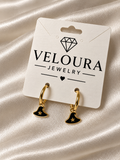 🖤✨ 18K Gold Plated Halloween Witch Hat Pendant Earrings