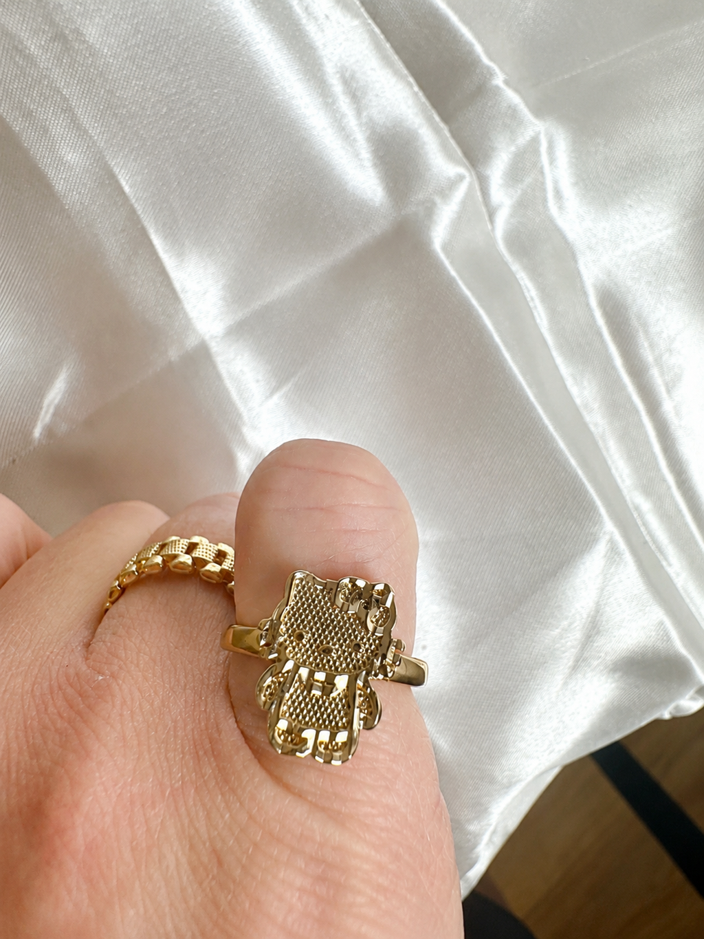 Golden Kitty Ring – 18K Gold Plated