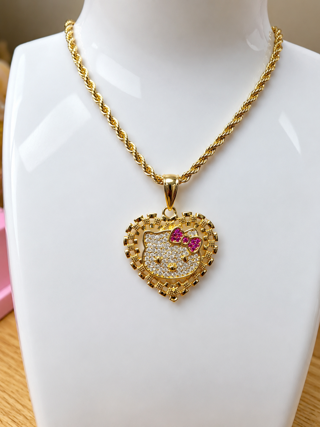 18K Gold Plated Cat Necklace